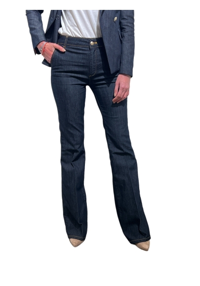 Jeans Vicolo blu scuro skinny vita regolare modello zampa