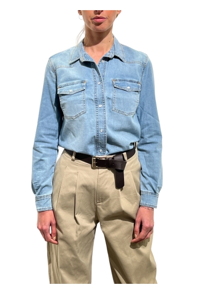 Camicia Vicolo in jeans con taschine davanti