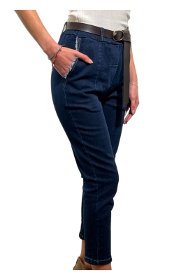 Jeans Tensione In vita alta baggy con cintura