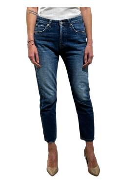 Jeans Vicolo vita regolare cinque tasche blu con sfumature