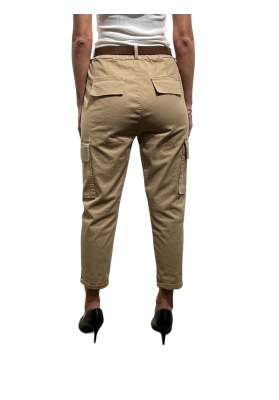 Tensione In - Pantaloni chino con cintura modello cargo