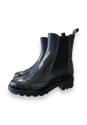 Ovyè - Stivaletto in pelle modello chelsea boot nero