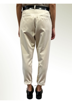 Souvenir - Pantaloni baggy con cinta panna