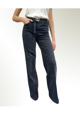 Vicolo - Jeans vita alta dritto nero