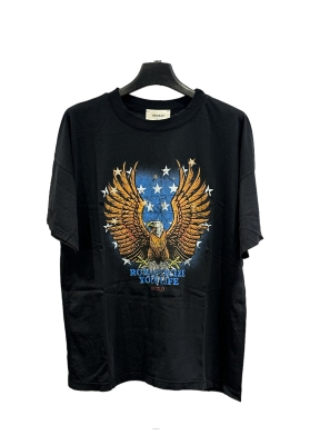 Vicolo - T-Shirt con stampa aquila nera