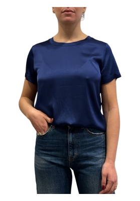 Vicolo - T-Shirt in satin blu