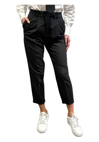 Imperial - Pantalone dritto con elastico dietro nero