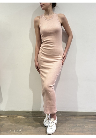 Kontatto - Vestito longuette a costine rosa