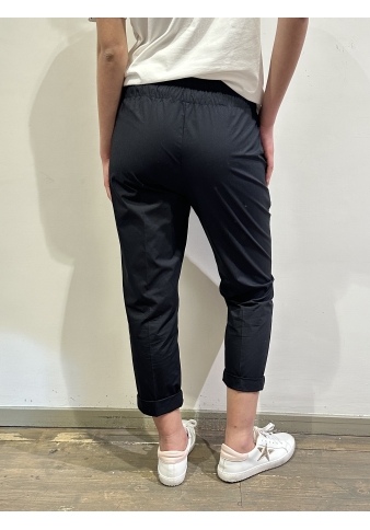Souvenir - Pantalone con coulisse in vita nero