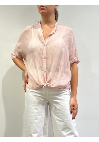 Vicolo - Camicia in mussola rosa