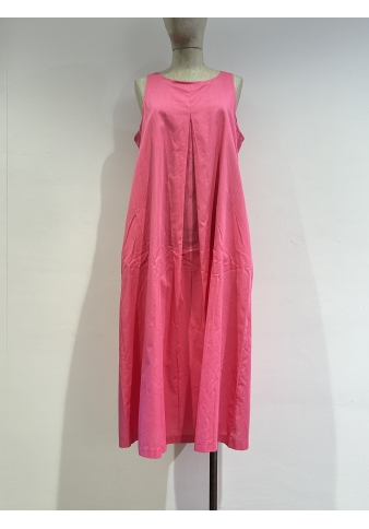 Vicolo - Vestito smanicato in cotone fucsia