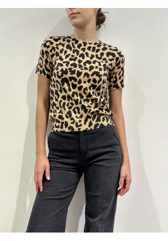 Vicolo - Maglia mezza manica fantasia animalier