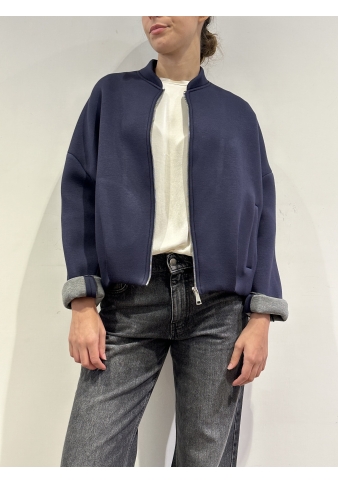 Tensione In - Bomber in neoprene blu scuro