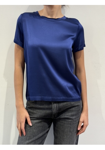 Haveone - T-Shirt in satin blu royal