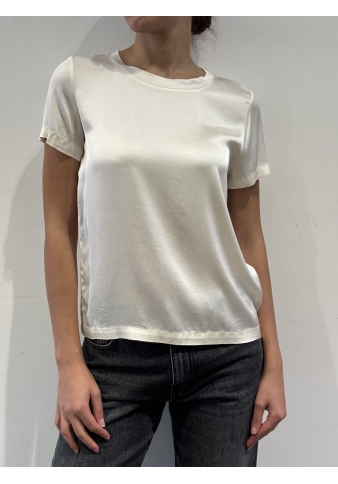 Haveone - T-Shirt in satin panna