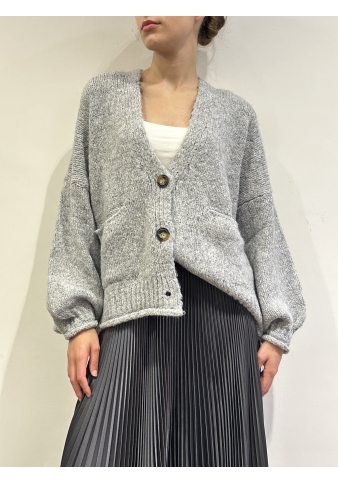 Haveone - Cardigan over grigio