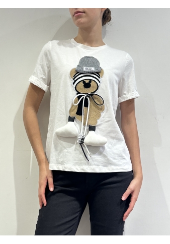 Tensione In - T-Shirt con orso bianca