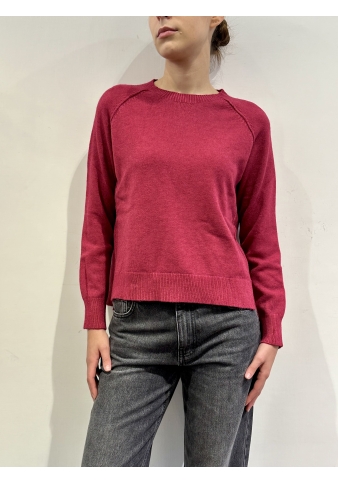 Haveone - Maglia con cuciture esterne bordeaux