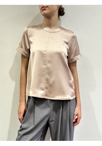 Dixie - Blusa in satin rosa