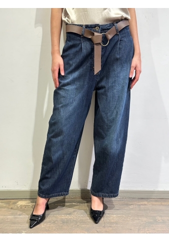 Dixie - Jeans gamba dritta con cintura denim scuro