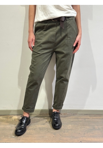 Motel - Pantalone con elastico in vita militare