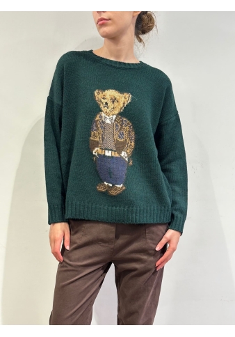 Tensione In - Maglia con orso verde