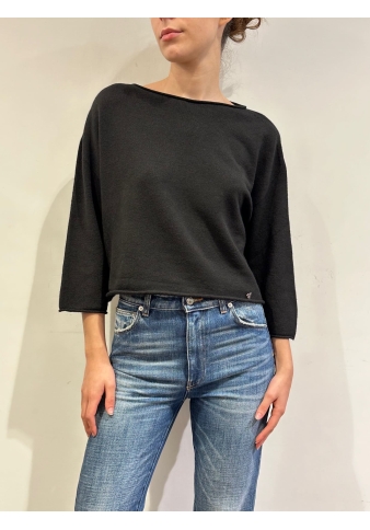 Dixie - Maglia boxy nera