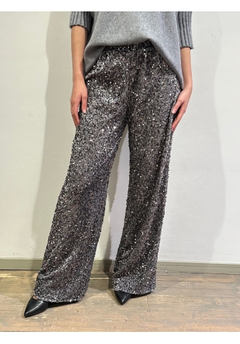 Dixie - Pantalone con paillettes grigio