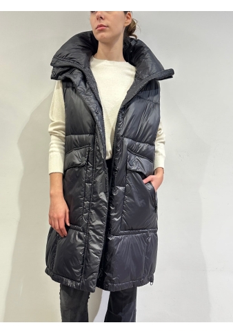 Tensione In - Gilet piumino lungo nero