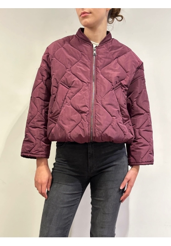 Vicolo - Bomber cropped trapuntato bordeaux