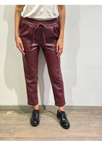 Motel - Pantalone con coulisse in vita bordeaux