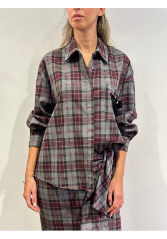 Motel - Camicia over check grigia