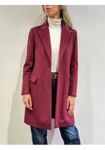 Dixie - Cappotto un bottone bordeaux