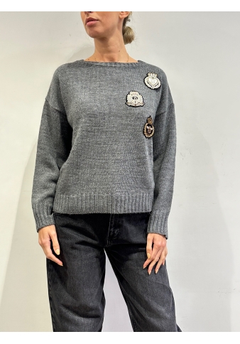 Tensione In - Maglia con patch grigia