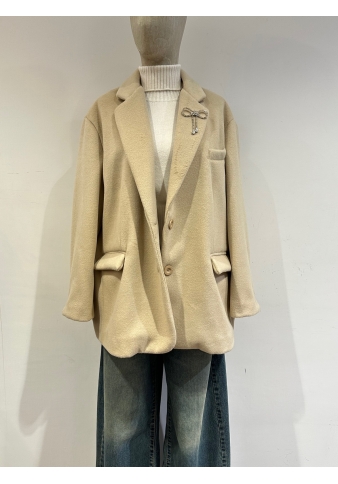 Dixie - Giacca cappotto beige