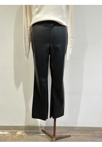 Tensione In - Pantalone ecopelle zampetta nero