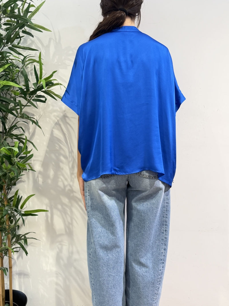 Motel - Camicia in satin royal