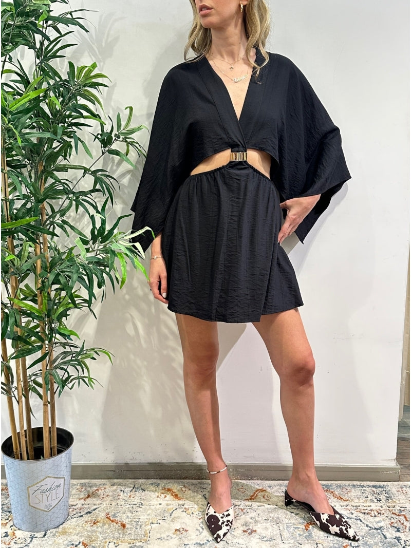 Haveone - Vestito farfalla cut out nero