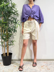 Motel - Camicia in mussola viola