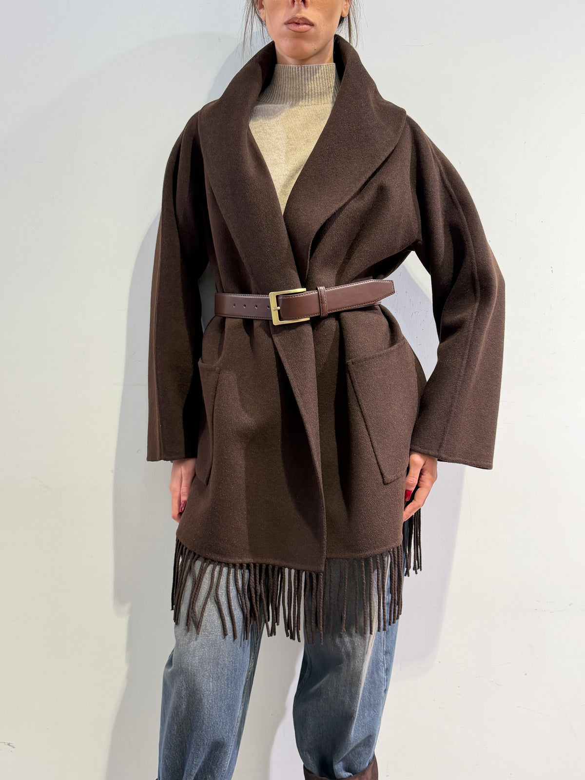 Vicolo - Cappotto vestaglia con frange