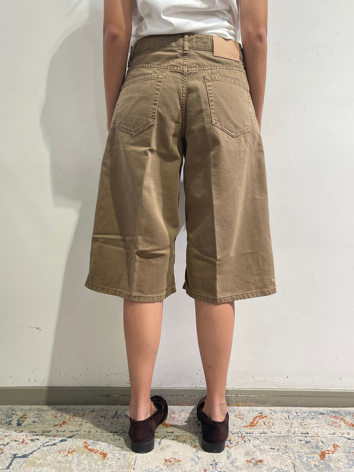 Vicolo - bermuda in jeans tabacco