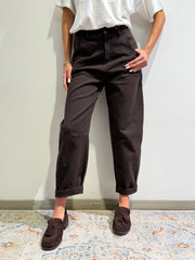 Motel - Pantalone barrel moro