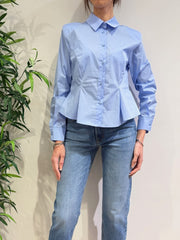 Tensione In - Camicia sfiancata con spalline celeste
