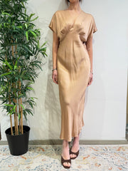 Dixie - Vestito scollo a V rosa nude