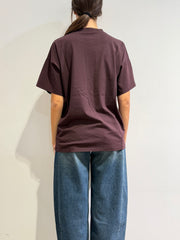 Vicolo - T-Shirt over stampa cavallo bordeaux