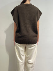 Motel - Gilet con cuore - moro