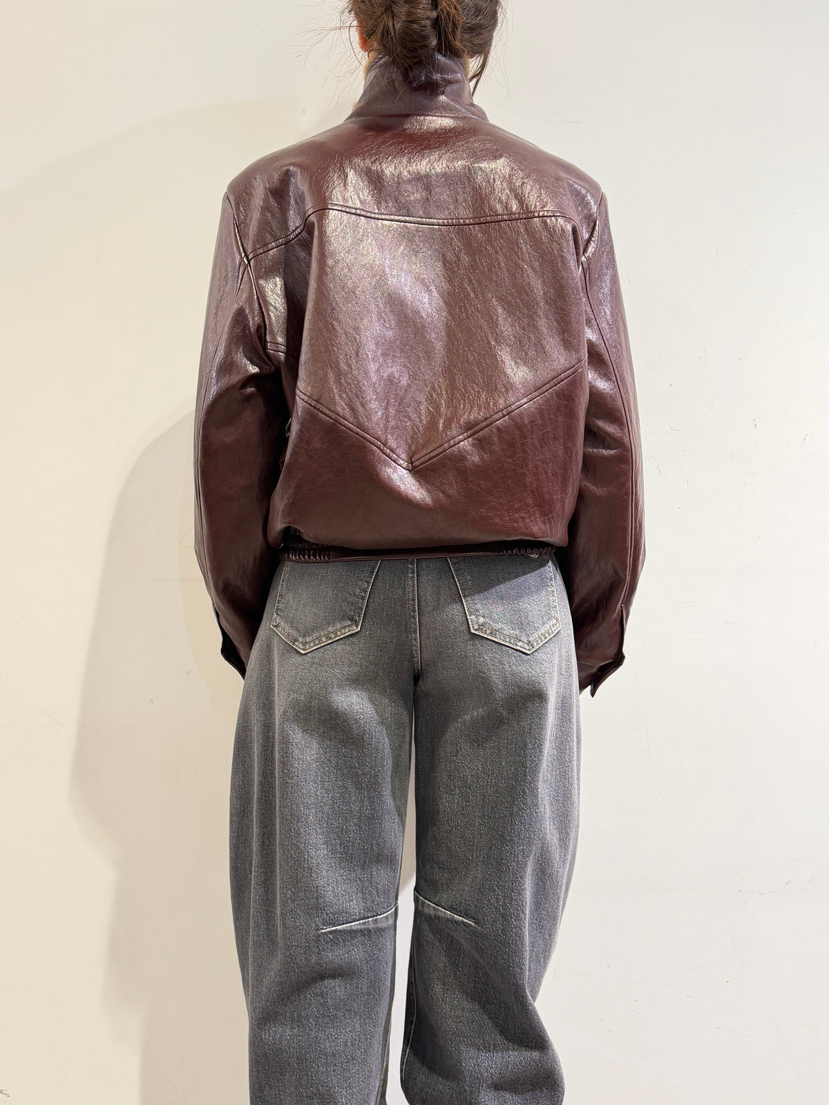 Motel - Bomber con ecopelliccia bordeaux