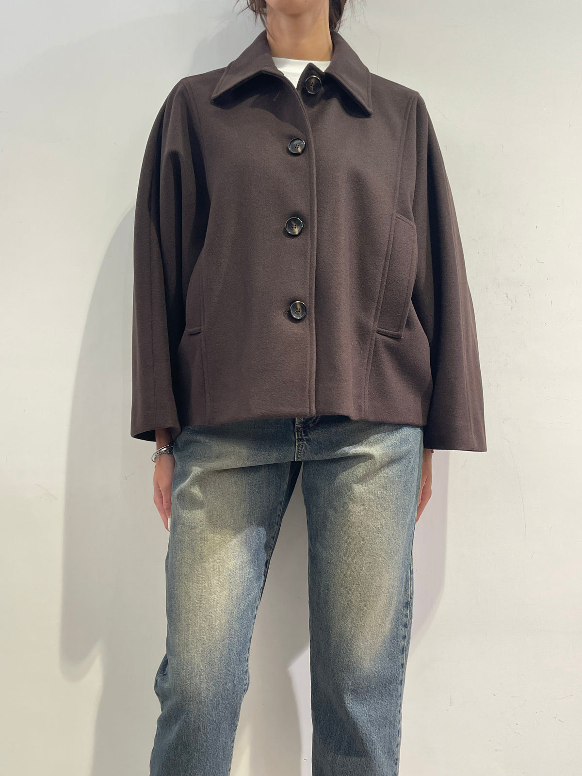 Souvenir - Giacca collo camicia moro