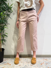 Le Streghe - Pantalone dritto con cintura rosa