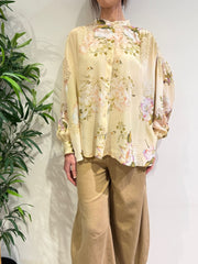 Dixie - Camicia over floreale avorio